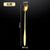 Colher de sobremesa de aço inoxidável colher flor criativa cabo longo colher de mexer café colher de flor de cerejeira multi-estilo comercial doméstico