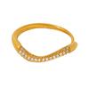 Oumika Anillo Fino Circular Color Chapado Oro 18k Zircón Anillo de Apilamiento con Anillo de Dedo Anillo de Acero de Titanio Joyería para Mujer