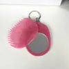 Nuevo Llavero Peine Espejo Multifuncional Transfronterizo, Colgante de Llave de Bolso Moderno y Versátil, Peine Espejo de Maquillaje Portátil