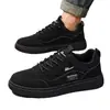 Tênis de Skate Masculino HuiLi Estilo Masculino 2026 Chegada Nova Outono Tênis Casuais Esportivos Versáteis Slip-on Masculino Preto