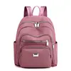 Mochila Feminina Personalizada Tendência Fashion Versátil Leve Repelente à Água Tecido de Nylon Bolsa Grande Capacidade Mochila Escolar para Estudante