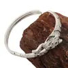 Nuevo brazalete de moda transfronteriza de personalidad europea y americana, con incrustaciones de circonita de diamante completo, apertura de cola de leopardo, chapado en oro real