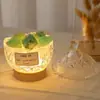 Difusor de Aroma em Pedra Aromaterapia Sem Chama, Presente Souvenir, Luminária de Mesa Noturna, Enfeite de Presente, Pedra de Sal Laranja Natural, Pedra de Cristal