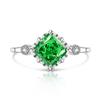 Tiktok Venta Caliente Gargantilla Flor de Hielo de Piedra Preciosa de Colores Anillo de Corona Incrustado con Diamante de Alto Carbono Brillante Joyería Padparadscha