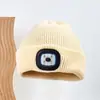 Iluminação LED venda imperdível chapéu de tricô para exterior chapéu luminoso para passeios noturnos pesca chapéu de tricô Amazon chapéu quente branco