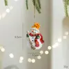 Decoración Navideña Transfronteriza Muñeco de Nieve de Resina Retro Colgante de Anciano Decoración Festiva Regalo para Niños Decoración de Árbol de Navidad