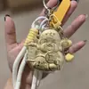 Ouro Puro 999 Pingente de Bolsa Deus da Riqueza 20mg Chaveiro Deus da Riqueza Corrente para Celular Pingente de Bolsa Pequeno Presente