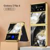 Aplicable a la carcasa del teléfono móvil Samsung Flip4 5G, pantalla plegable de mármol, cubierta protectora resistente a caídas para teléfono móvil, nueva moda de comercio exterior