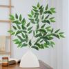 Planta Verde Simulada Hoja de Dátil de 16 Puntas Hoja de Sauce Hotel Decoración de Boda Accesorios de Flores Falsas Planta Verde Simulada Venta al por Mayor