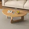 Mesa de Café de Madera Maciza Estilo Nuevo Pequeña Simple para Apartamento Lujo Ligero Moderna Triangular Nórdica Japonesa Mesa de Té Forma Irregular Sala de Estar Uso Doméstico