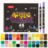 Marcadores Acrílicos de Doble Punta Transfronterizos para Niños, Plumas de Pintura de Colores, Capas de Color No Transparentes, Plumas de Colores para Arte DIY de Estudiantes