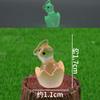 Cáscara de Huevo Dinosaurio Pequeño Colgante Estéreo Musgo Colgante Micro Paisaje Adornos Pequeños Luminosos Manualidades DIY Accesorios de Resina