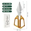 Tijeras de Cocina Multifuncionales en Stock para Cortar Huesos de Pollo, Pato y Ganso, Tijeras Gruesas de Acero Inoxidable para Alimentos Domésticas con Cabezas Grandes Súper Fuertes
