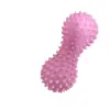 Pelota de masaje de cacahuete con púas de PVC, pelota de fascia para entrenamiento de rehabilitación, para alivio del dolor de pies, hombros y cuello, pelota de erizo para yoga