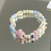 Pulseira de Cerâmica Jingdezhen Presente Novo Gato Chinês Garra Contas Estudante Pulseira Simples Sem Desbotamento Verão Feminino Atacado