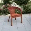 Silla de Ratán para Uso en Casa, Respaldo Alto, Adecuada para Personas Mayores, Patio Exterior, Impermeable, Resistente al Sol, Sillón Reclinable Individual, Silla de Ocio para Balcón y Uso en Exteriores