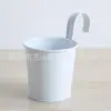 Macetas Metálicas Colgantes Transfronterizas con Ganchos para Balcón de Casa, Cubos Pequeños para Flores para Colgar en el Jardín y Plantas Colgantes