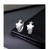 Brincos Exclusivos de Prata Esterlina S925 Estrela de Cinco Pontas Cravejados com Diamantes Acetinados para Mulheres, Estilo Minimalista, Novo Produto de Nicho de Alta Qualidade