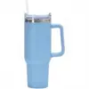 Copo de Carro com Alça de Primeira Geração 40oz Transfronteiriço Aço Inoxidável 304 Camada Dupla Isolado Copo para Manter Frio ao Ar Livre Copo com Canudo para Gelo