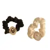 2025 Scrunchie Satinado Retro Francés Elegante Perla para Adultos Accesorio para el Cabello Simple Versátil para Cabello Fino Cuerda para el Cabello