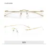 Gafas nuevas ultraligeras de titanio puro sin montura anti luz azul 8911wk miopía para hombre armazón de gafas Danyang al por mayor 632