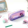 Grupo de Chicas Cazadoras Transfronterizas En Stock Estuche Arcoíris Brillante Estuche Brillante Papelería para Estudiantes Almacenamiento Bolsita para Lápices