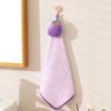 Toalla de Mano Divertida Linda Dashroom Absorbente Coral Fleece Cuadrada Cocina Baño Doble Uso Colgante Transfronterizo