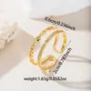 Novo anel de casal transfronteiriço, anel feminino de diamante, anel aberto de zircônia, presente de Dia dos Namorados, banhado a ouro, estilo coreano ousado, atacado europeu e americano