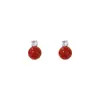 Pendientes de Plata de Ley S925 con Aguja de Plata, Ágata Roja Natural del Sur para Mujer, Lujo Accesible, Diseño Retro de Nicho, Pendientes de Nuevo Estilo Chino para el Año Nuevo
