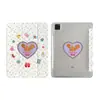 Funda Protectora Morada con Corazón y Cachorro para Tableta iPad 10.2/10.9 Pulgadas Pro 11/13 Pulgadas Linda A16