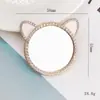 2025 Novo Espelho de Coração DIY Acessórios de Joias para Celular Diamante Pérola Flor Lente Materiais de Beleza para Celular