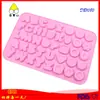 Comparado com 45 letras botão de flor molde de silicone para chocolate molde de bala de fruta molde decorativo de epóxi