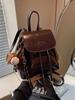 Otoño 2024 Nueva Moda Bolso de Mano Sencillo Elegante Bolso de Hombro para Chica Mochila con Costuras Retro