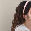 Moda Coreana Versão Estreita Nova Prata Laço Cor Sólida Tecido Esponja Top Craniano Alto Faixa de Cabeça Acessório de Cabelo Mulheres