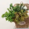 Plantas Verdes Artificiales Hierba de Milán Jiulixiang Paisajismo Micro Paisaje Césped Artificial Plantas Decoración para el Hogar Arreglo Floral de Boda Accesorios de Césped