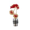 Fcm Transfronterizo Perla Diamante Cereza Dos Hilos Corto Tapón de Vino Pequeño Portátil Tapón de Vacío Metálico