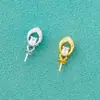 Accesorios DIY 925 Media Plata Soporte Adhesivo para Perlas Colgante de Moda Variado Soporte para Colgantes Soporte para Collares Cadena de Cristal Colgante Vacío Aguja
