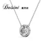 Daisini transfronterizo nuevo plata S925 diamante europeo y americano blanco redondo colgante a juego moda adelgazante cadena de clavícula