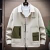 Jaqueta Masculina Primavera e Outono 2023 Novo Estilo Coreano Slim-fit Gola Vertical Jaqueta Top Roupas Juvenis Primavera Roupas Masculinas Bonitas