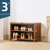 Zapatero de Gran Capacidad para Entrada de Casa, Solución de Almacenamiento que Ahorra Espacio, Simple Zapatero de Madera para Interiores para Apartamentos de Alquiler