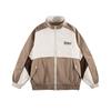 Ru-Meng Design de Estilo Japonês Senso de Design Estilo Funcional Costura Contraste Jaqueta Casual Gola Jaqueta Retrô Vintage para Homens e Mulheres
