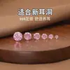 Joyería de Plata Yongyi Plata Pura S999 Zirconio Agujero de Oreja Clavos para Hueso de la Oreja Diamante Rosa Brillante Pendientes Casuales de Gama Alta