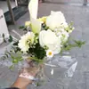 Papel de Vidro Transparente à Prova de Poeira Papel para Embalagem de Presente com Buquês de Flores Frescas Papel Plástico à Prova d'Água Materiais de Embalagem para Floristas Atacado