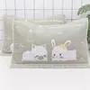 Toalla de Almohada Grande Algodón Par Tres Capas Gasa Adulto Cabeza de Almohada Pañuelo de Cabeza Remate Absorbente de Sudor Parejas Estilo Europeo Toalla de Almohada