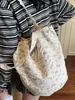 Bolsa de Lona Floral Nicho Coreano para Mujer 2025 Verano Nuevo Gran Capacidad Casual Simple Commuter Hombro Bandolera