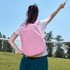 Bolsa para raquete de badminton, grande capacidade, cor sólida, mochila simples e casual, multifuncional, prática, mochila de viagem resistente ao desgaste