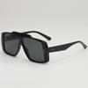 2025 nuevas gafas de sol cuadradas de una pieza, gafas de sol con montura grande anti-UV de Europa y Estados Unidos, gafas de sol con sombrilla fresca de marea
