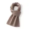 Cachecol de Caxemira para Mulheres 100% Caxemira Pura Quente À Prova de Frio Simples Versátil Moda Cor Sólida Tricô Protetor de Pescoço