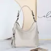 Moda Europeia Bolsa Feminina de Couro Genuíno Ombro Único Bolsa de Axila Bolsa Tote de Couro de Vaca Camada Superior Bolsa de Mão Feminina de Grande Capacidade