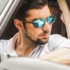 Gafas de Sol Polarizadas Rectangulares con Visera Protectora de Moda para Hombres y Mujeres Gafas de Sol Retro Adecuadas para Conducir Pesca
